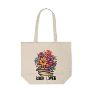 Book Lover Custom Canvas Tote Bag